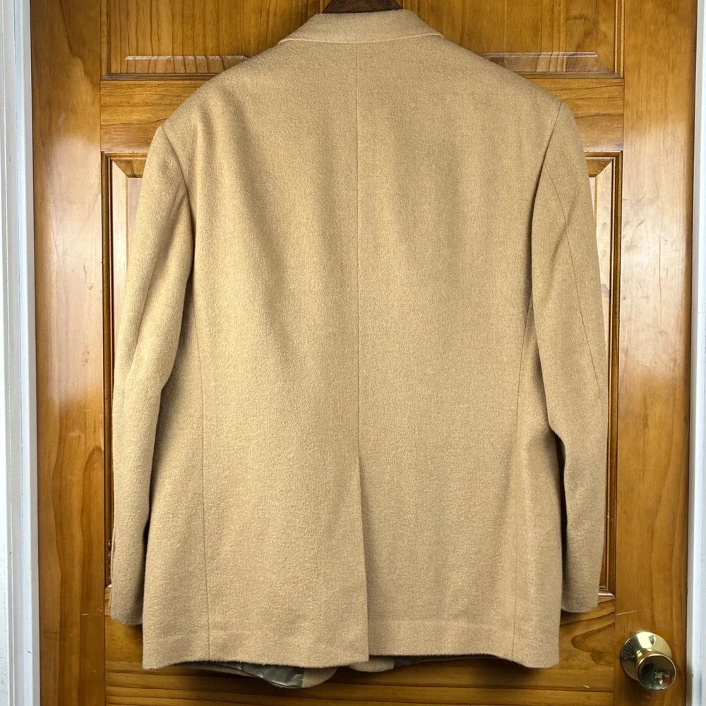 Vintage Evan-Picone 100% Camel Hair Blazer 46R Tan Two Button Sport Coat Foleys
